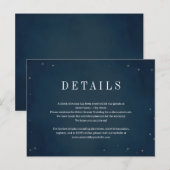 Postale Carte d'information de mariage sous les étoiles (Devant / Derrière)