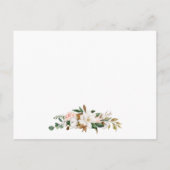 Postale Carte d'informations Mariage Rose de Magnolias (Dos)