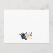 Postale Carte d'informations sur le Mariage rose bleu flou (Dos)