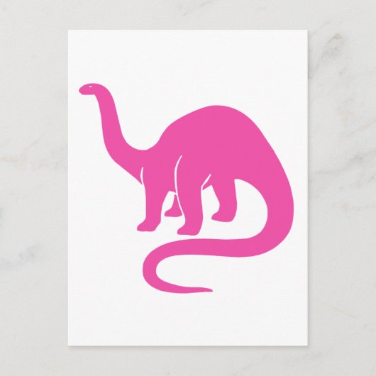 Postale Carte Dinosaur - Rose (Devant)