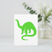 Postale Carte Dinosaure Vert clair (Debout devant)