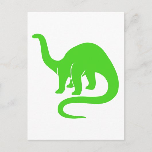 Postale Carte Dinosaure Vert clair (Devant)