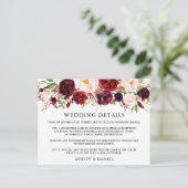 Postale Carte d'insertion de détails floraux en aquarelle  (Debout devant)