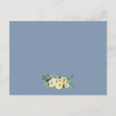 Postale Carte d'insertion de mariage en bleu poussiéreux e (Dos)