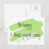 Postale Carte d'inspiration Bonheur (Devant / Derrière)
