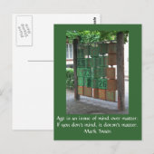 Postale Carte d'inspiration : Citation d'âge (Devant / Derrière)