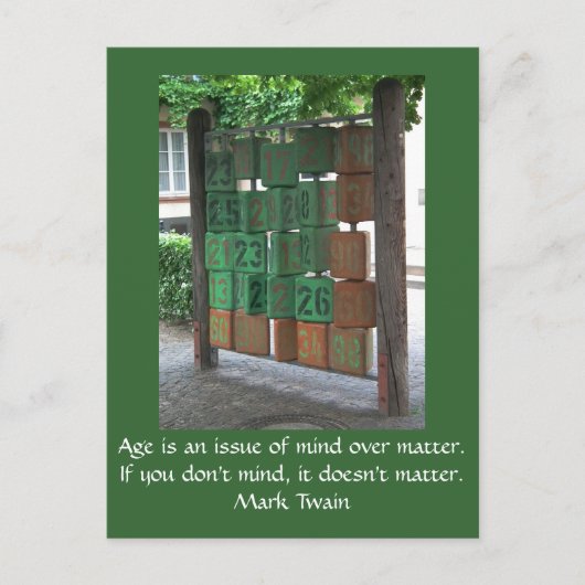 Postale Carte d'inspiration : Citation d'âge (Devant)