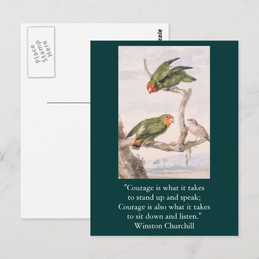 Postale Carte d'inspiration Courage 1 (Devant / Derrière)