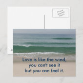 Postale Carte d'inspiration : L'amour est comme le vent (Devant / Derrière)
