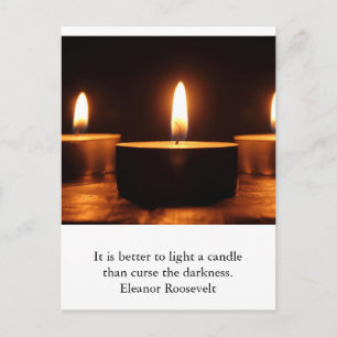 Postale Carte d'inspiration : lumière dans l'obscurité