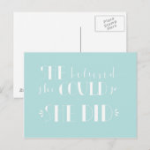 Postale Carte d'inspiration - "She Believe" (Devant / Derrière)