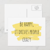 Postale Carte d'inspiration Soyez heureux (Devant / Derrière)