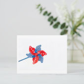 Postale Carte d'invitation 4 juillet (Debout devant)