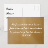 Postale Carte d'invitation à une fête prénuptiale (Devant / Derrière)