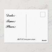 Postale Carte d'invitation à une fête prénuptiale (Dos)