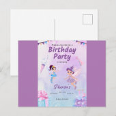 Postale Carte d'invitation anniversaire (Devant / Derrière)