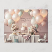 POSTALE CARTE D'INVITATION D'ANNIVERSAIRE (Dos)