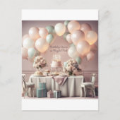 POSTALE CARTE D'INVITATION D'ANNIVERSAIRE (Devant)