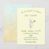 Postale Carte d'invitation d'anniversaire (10,8 x 14,2 cm) (Devant / Derrière)