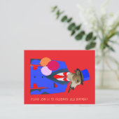 Postale Carte d'invitation d'anniversaire de Greyhound Des (Debout devant)