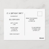 Postale Carte d'invitation d'anniversaire de Greyhound Des (Dos)