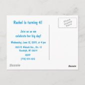 Postale Carte d'invitation d'anniversaire #FierDeBNaturell (Dos)