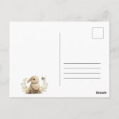 Postale Carte d'invitation d'anniversaire Photo Fille Lapi (Dos)
