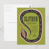 Postale Carte d'invitation d'anniversaire pour garçon serp (Devant / Derrière)