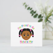 Postale Carte d'invitation d'anniversaire #Proud2BNaturalM (Debout devant)