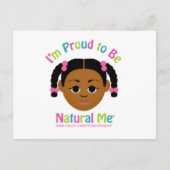Postale Carte d'invitation d'anniversaire #Proud2BNaturalM (Devant)