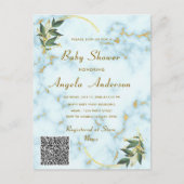 Postale Carte d'invitation de Baby shower de code QR en ma (Devant)