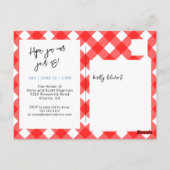 Postale Carte d'invitation de fête de douche de mariée BBQ (Dos)