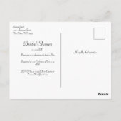 Postale Carte d'invitation de fiançailles en or PHOTO form (Dos)