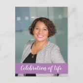 Postale Carte d'invitation de funérailles photo de célébra (Devant)