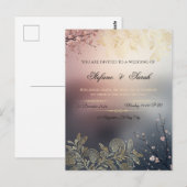 Postale Carte d'invitation de mariage (Devant / Derrière)