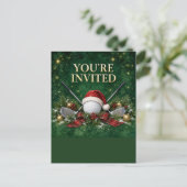 Postale Carte d'invitation de Noël de golf (Debout devant)