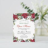 Postale Carte d'invitation de Noël Open House (Debout devant)