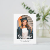 Postale Carte d'invitation de remise de diplômes idyllique (Debout devant)