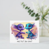 Postale *~* Carte d'invitation Dino Dance AP48 PHOTO Drago (Debout devant)