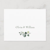 Postale Carte d'invitation Eucalyptus nuptiale moderne (Dos)
