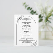 Postale Carte d'invitation funéraire minimaliste personnal (Debout devant)