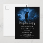 Postale Carte d'invitation goth pour anniversaire avec cor (Devant / Derrière)