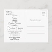 Postale Carte d'invitation moderne pour les 90 ans d'un ho (Dos)