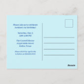 Postale Carte d'invitation personnalisée pour la fête d'an (Dos)