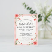 Postale Carte d'invitation pour 80e anniversaire (Debout devant)