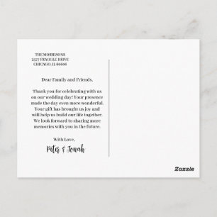 Postale carte d'invitation pour la famille et les amis