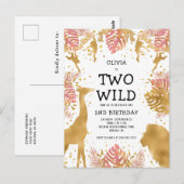 Postale Carte d'invitation pour la fête d'anniversaire des (Devant / Derrière)