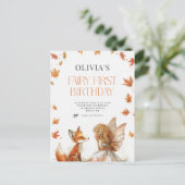 Postale Carte d'invitation pour le premier anniversaire de (Debout devant)