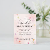 Postale Carte d'invitation pour les 80 ans (Debout devant)