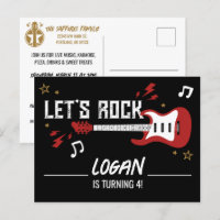 Carte d'invitation pour un groupe de musique d'ann